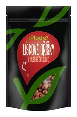 iPlody Lískové ořechy v mléčné čokoládě 100 g