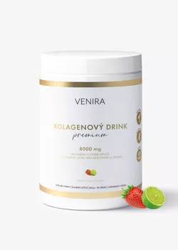 VENIRA PREMIUM kolagenový drink, jahoda-limetka, 324g