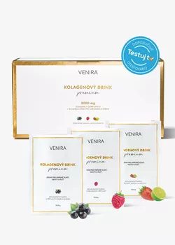 VENIRA PREMIUM kolagenový drink pro vlasy, nehty a pleť, mix příchutí, 30 dávek, 324g