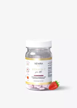 VENIRA vitamin C pro děti, 120 tablet, jahoda