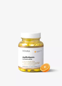 VENIRA multivitamin ve formě kostiček, 90 tablet, pomeranč