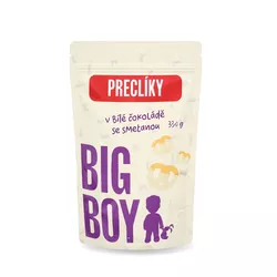 BIG BOY Preclíky v bílé čokoládě se smetanou 330g Eko