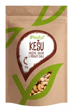 iPlody Kešu pražené, solené s příchutí chilli 150 g