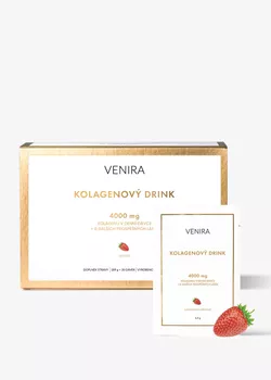 VENIRA kolagenový drink pro vlasy, nehty a pleť, jahoda, mořský kolagen, 30 sáčků