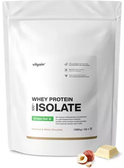 Vilgain Grass-Fed Whey Protein Isolate – Bílá čokoláda a lískový oříšek 1000 g