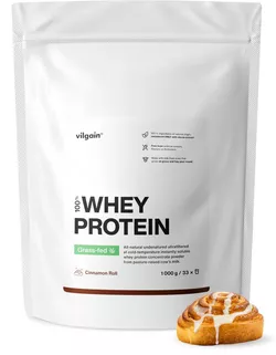 Vilgain Grass-Fed Whey Protein skořicová rolka 1000 g