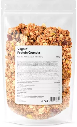 Vilgain Protein Granola Pistácie, bílá čokoláda a brusinky