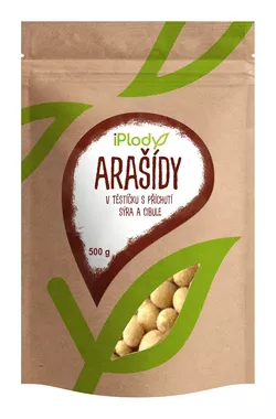 iPlody Arašídy v těstíčku s příchutí sýra a cibule 200 g